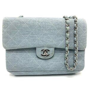 CHANEL CC Matelasse25 Single Chain fashion accessory Shoulder Bag Jersey blue